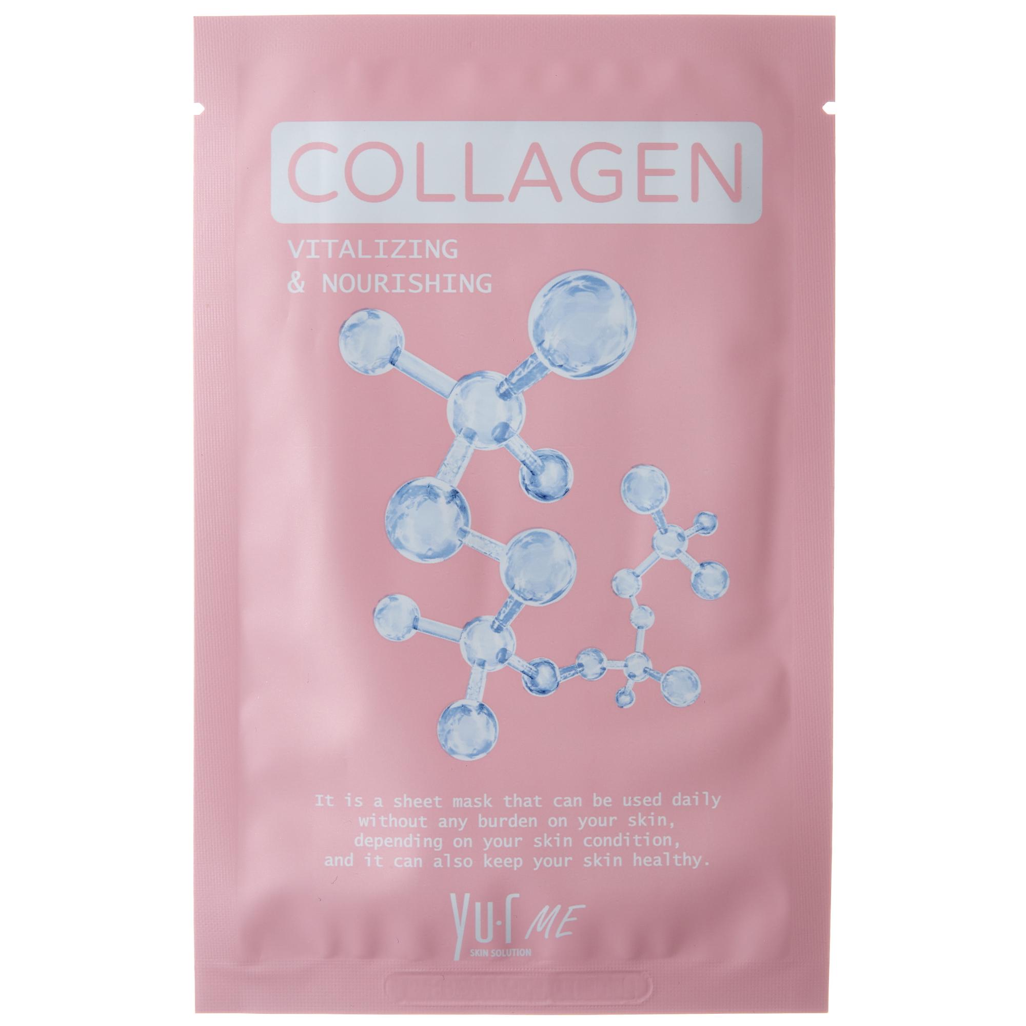 Тканевая маска для лица с коллагеном Yu.R Me Collagen Sheet Mask, 1 шт