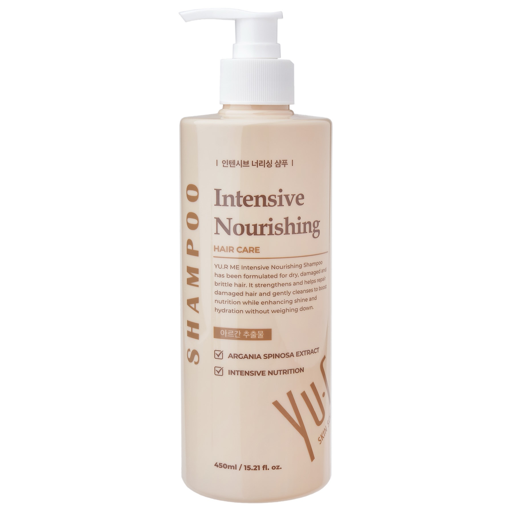 Интенсивный питательный шампунь для волос Yu.R Me Intensive Nourishing Shampoo, 450 мл