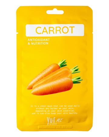 Тканевая маска для лица с экстрактом моркови Yu.R Me Carrot Sheet Mask, 1 шт