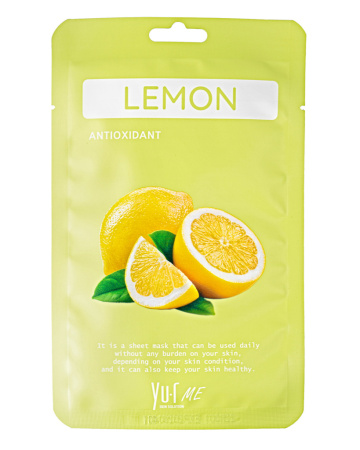 Тканевая маска для лица с экстрактом лимона Yu.R Me Lemon Sheet Mask, 1 шт