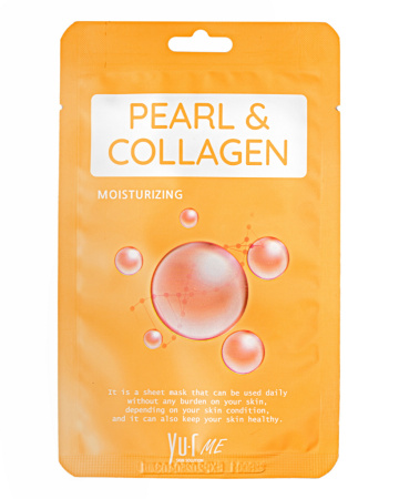 Тканевая маска для лица с экстрактом жемчуга и коллагеном Yu.R Me Pearl & Collagen Sheet Mask, 1 шт