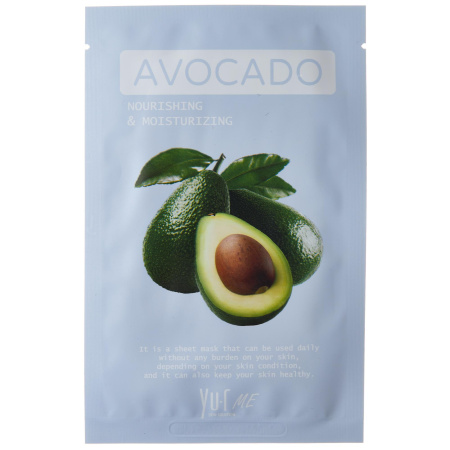 Тканевая маска для лица с экстрактом авокадо Yu.R Me Avocado Sheet Mask, 1 шт