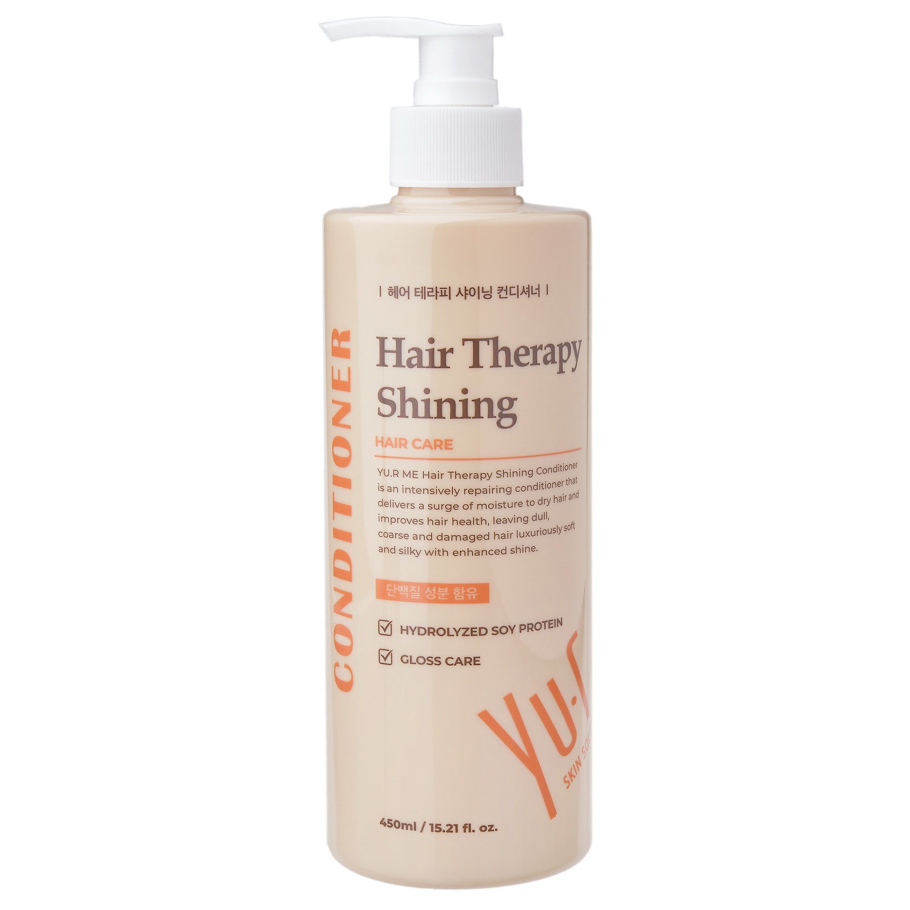 Восстанавливающий кондиционер для волос Yu.R Me Hair Therapy Shining Conditioner, 450 мл