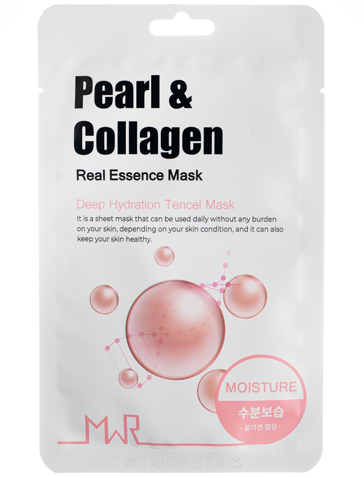 Маска для лица экстрактом жемчуга и коллагеном MWR Pearl & Collagen Sheet Mask, 1 шт.