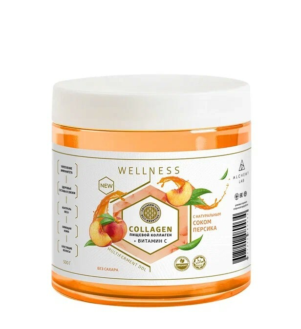 Биокомплекс COLLAGEN LIVE WELLNESS персик, 500г